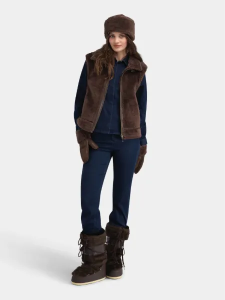 Bilde av WoolLand Solveggen Lammeull vest  Mocca